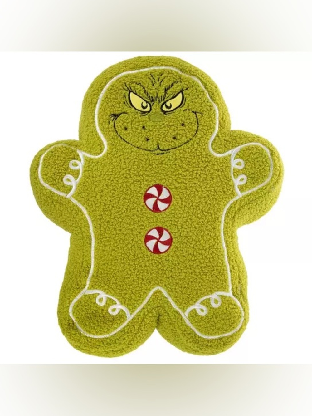 Gingerbread Grinch Pillow